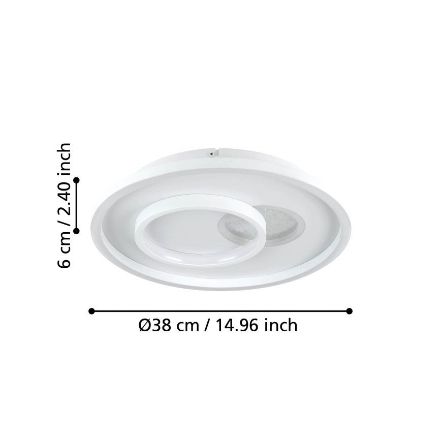 Eglo - LED Stropní svítidlo 1xLED/14W/230V + 1xLED/8,5W pr. 38 cm bílá