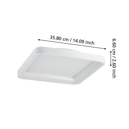 Eglo - LED Stmívatené stropní svítidlo LORETELLO LED/12W/230V bílá + dálkové ovládání