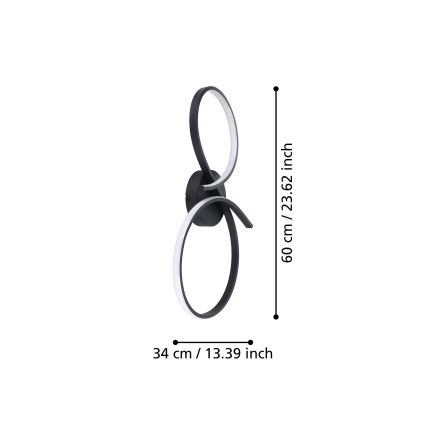 Eglo - LED Stropní svítidlo LED/21W/230V 3000K černá