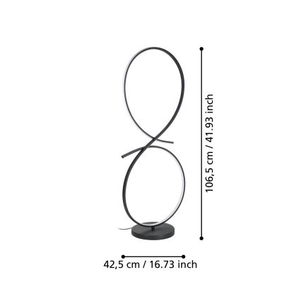 Eglo - LED Stojací lampa LED/20W/230V 3000K černá