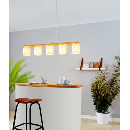 Eglo - Lustr na lanku 5xE27/28W/230V - FSC certifikováno