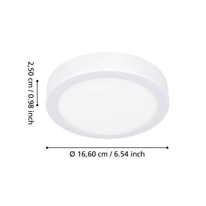 Eglo - LED Koupelnové stropní svítidlo LED/7,5W/230V pr. 16,6 cm IP44 bílá
