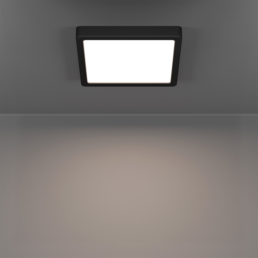 Eglo - LED RGBW Stmívatelné koupelnové stropní svítidlo LED/10,5W/230V 2700-6500K 22x22 cm IP44 černá