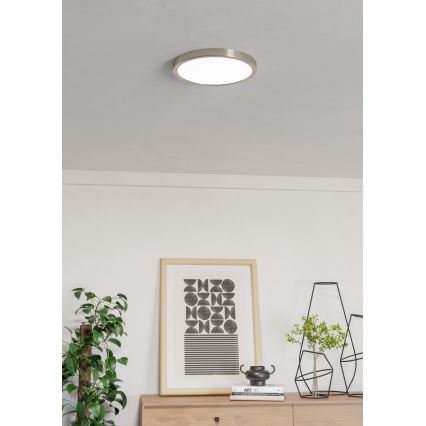 Eglo - LED RGBW Stmívatelné koupelnové stropní svítidlo LED/14,3W/230V 2700-6500K pr. 27,8 cm IP44 matný chrom