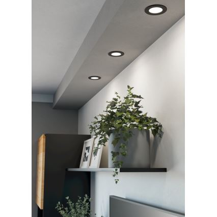 Eglo - LED Podhledové svítidlo LED/3,7W/230V 2700/4000/6500K pr. 8,8 cm černá