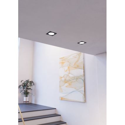 Eglo - LED Podhledové svítidlo LED/6,3W/230V 2700/4000/6500K 11,9x11,9 cm černá