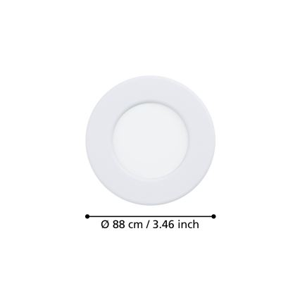 Eglo - SADA 3x LED Podhledové svítidlo LED/3,7W/230V 2700/4000/6500K pr. 8,8 cm bílá