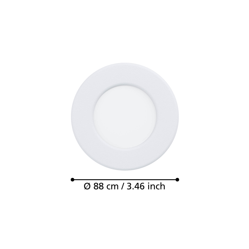 Eglo - SADA 3x LED Podhledové svítidlo LED/3,7W/230V 2700/4000/6500K pr. 8,8 cm bílá
