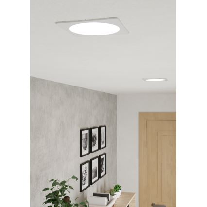 Eglo - LED Podhledové svítidlo LED/10,5W/230V 2700/4000/6500K 16,6x16,6 cm černá