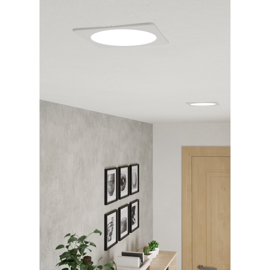 Eglo - LED Podhledové svítidlo LED/10,5W/230V 2700/4000/6500K 16,6x16,6 cm černá