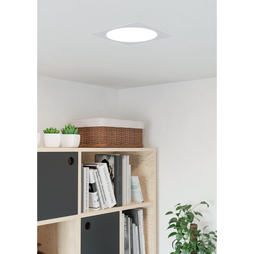 Eglo - LED Podhledové svítidlo LED/18,5W/230V 2700/4000/6500K 21,6x21,6 cm bílá