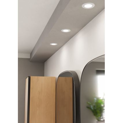 Eglo - LED Koupelnové podhledové svítidlo LED/3,7W/230V 2700/4000/6500K pr. 8,8 cm IP44 bílá