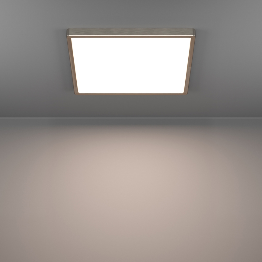 Eglo - LED RGBW Stmívatelné koupelnové stropní svítidlo LED/17,8W/230V 2700-6500K 39x39 cm IP44 matný chrom