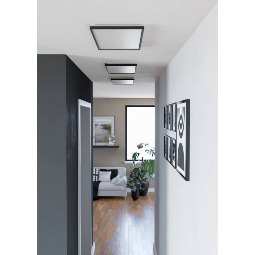 Eglo - LED Koupelnové stropní svítidlo LED/17,2W/230V 2700/4000/6500K 30x57 cm IP44 černá