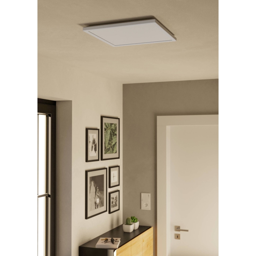 Eglo - LED Stmívatelné koupelnové stropní svítidlo LED/17,6W/230V 2700-6500K 39x39 cm IP44 bílá + dálkové ovládání