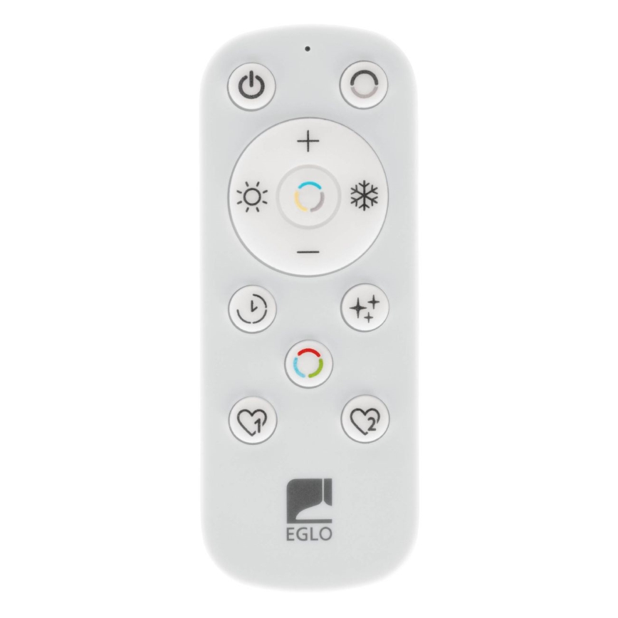 Eglo - LED Stmívatelné koupelnové stropní svítidlo LED/17,6W/230V 2700-6500K 39x39 cm IP44 bílá + dálkové ovládání