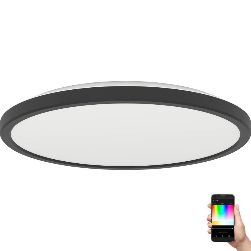 Eglo - LED RGBW Stmívatelné koupelnové stropní svítidlo LED/13,9W/230V 2700-6500K pr. 30 cm IP44 černá ZigBee