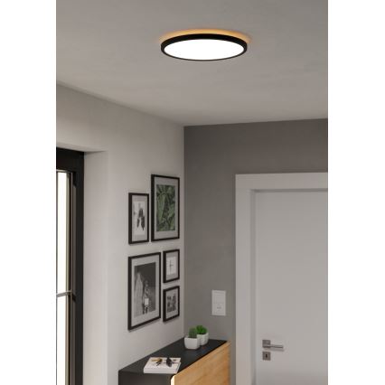 Eglo - LED RGBW Stmívatelné koupelnové stropní svítidlo LED/13,9W/230V 2700-6500K pr. 30 cm IP44 černá ZigBee