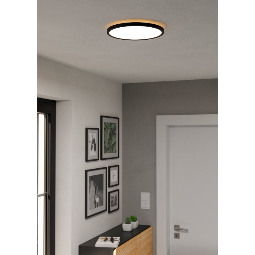 Eglo - LED RGBW Stmívatelné koupelnové stropní svítidlo LED/13,9W/230V 2700-6500K pr. 30 cm IP44 černá ZigBee