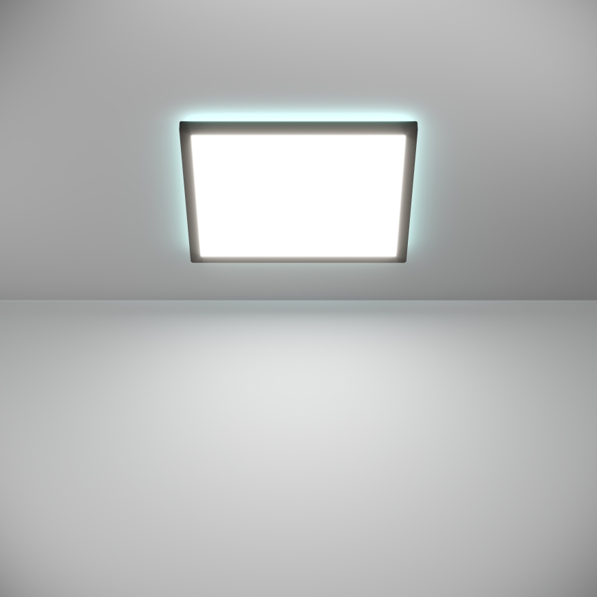 Eglo - LED RGBW Stmívatelné koupelnové stropní svítidlo LED/17,6W/230V 2700-6500K 39x39 cm IP44 černá ZigBee