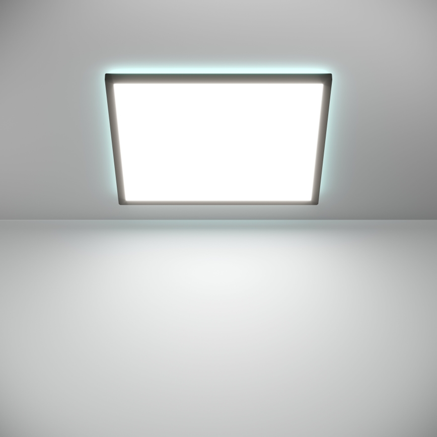 Eglo - LED RGBW Stmívatelné koupelnové stropní svítidlo LED/17W/230V 2700-6500K 50x50cm IP44 černá ZigBee