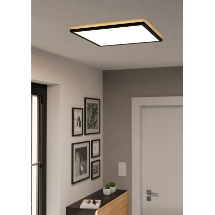 Eglo - LED RGBW Stmívatelné koupelnové stropní svítidlo LED/17W/230V 2700-6500K 50x50cm IP44 černá ZigBee