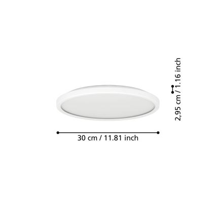 Eglo - LED RGBW Stmívatelné koupelnové stropní svítidlo LED/13,9W/230V 2700-6500K pr. 30 cm IP44 bílá ZigBee