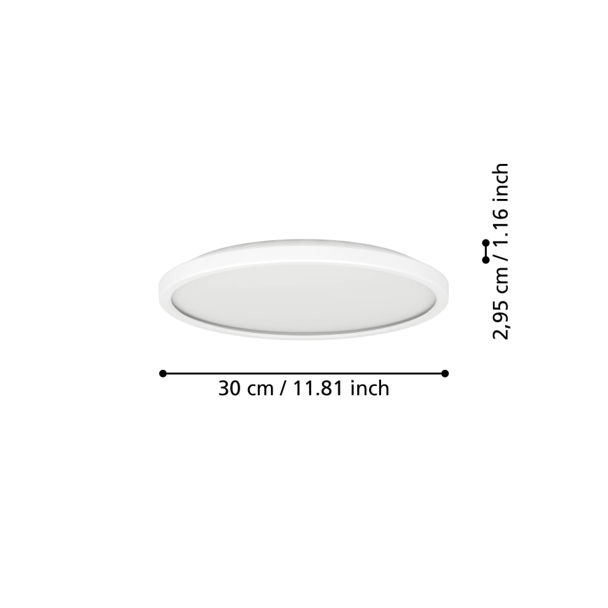 Eglo - LED RGBW Stmívatelné koupelnové stropní svítidlo LED/13,9W/230V 2700-6500K pr. 30 cm IP44 bílá ZigBee