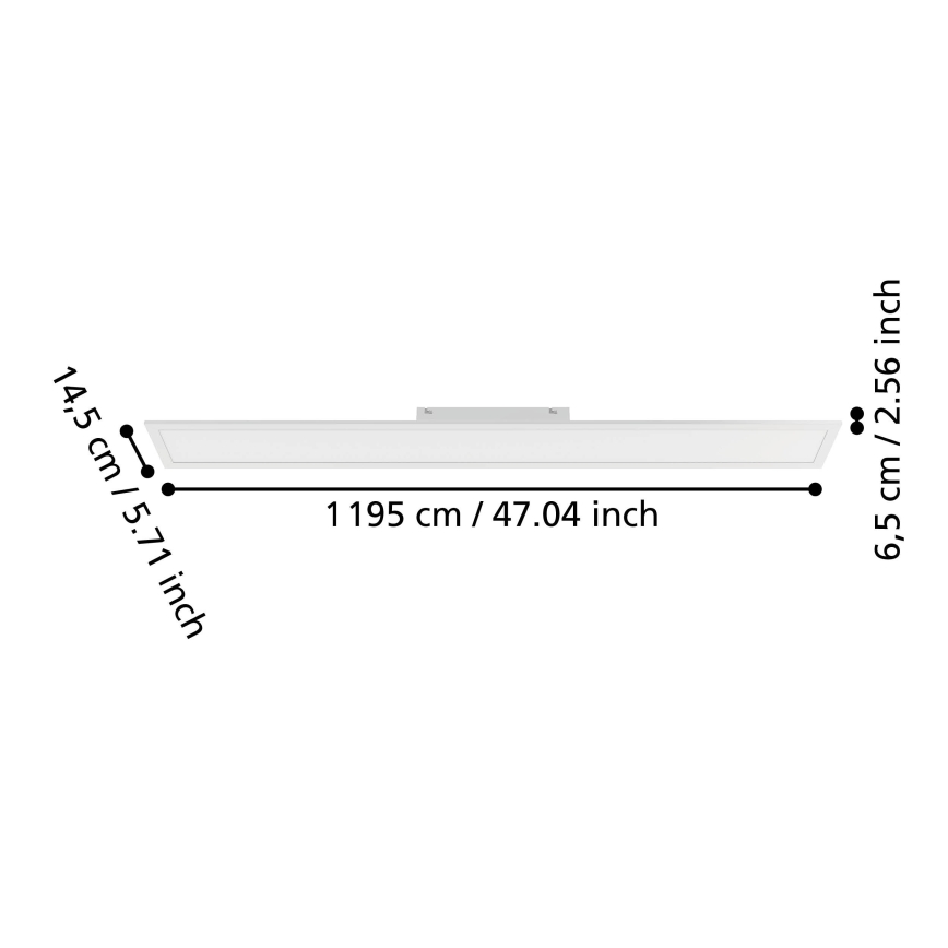 Eglo - LED Stmívatelný přisazený panel LED/28,3W/230V 2700-6500K 120x15 cm bílá + dálkové ovládání