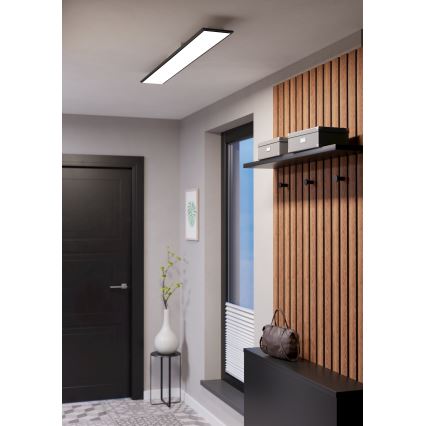 Eglo - LED RGBW Stmívatelný přisazený panel LED/28W/230V 2700-6500K 120x15 cm černá