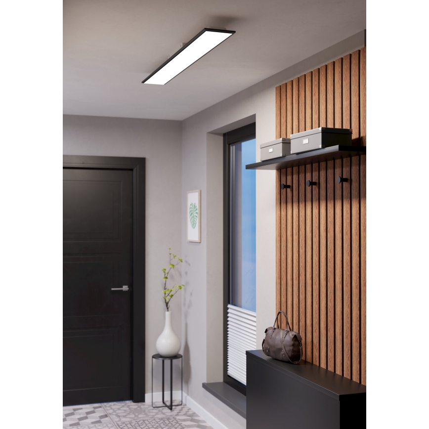 Eglo - LED RGBW Stmívatelný přisazený panel LED/28W/230V 2700-6500K 120x15 cm černá