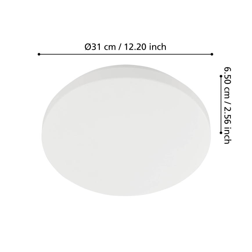 Eglo - LED Koupelnové stropní svítidlo se senzorem pohybu a soumraku LED/18W/230V pr. 31 cm IP54 bílá