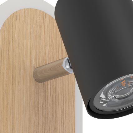 Eglo - LED Nástěnné bodové svítidlo LED/7W/230V hnědá/černá