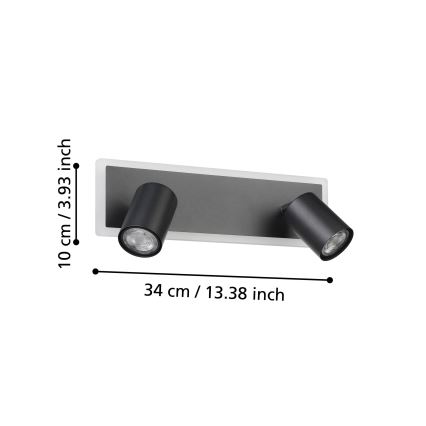 Eglo - LED Bodové svítidlo LED/12W/230V černá