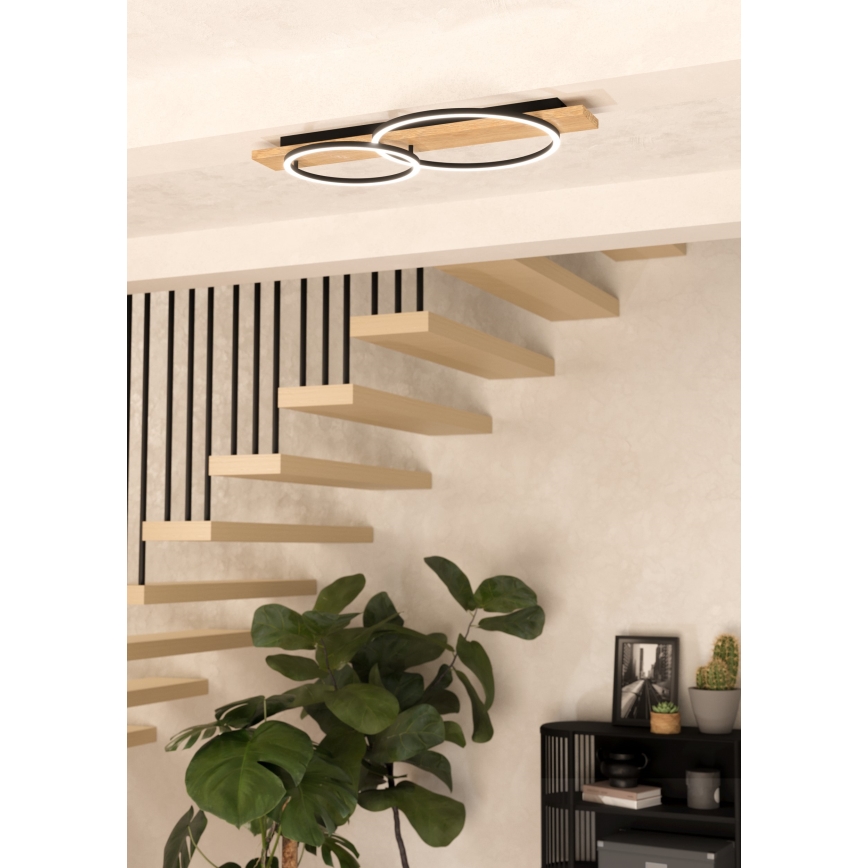 Eglo - LED Stropní svítidlo 2xLED/12W/230V 3000K béžová/černá