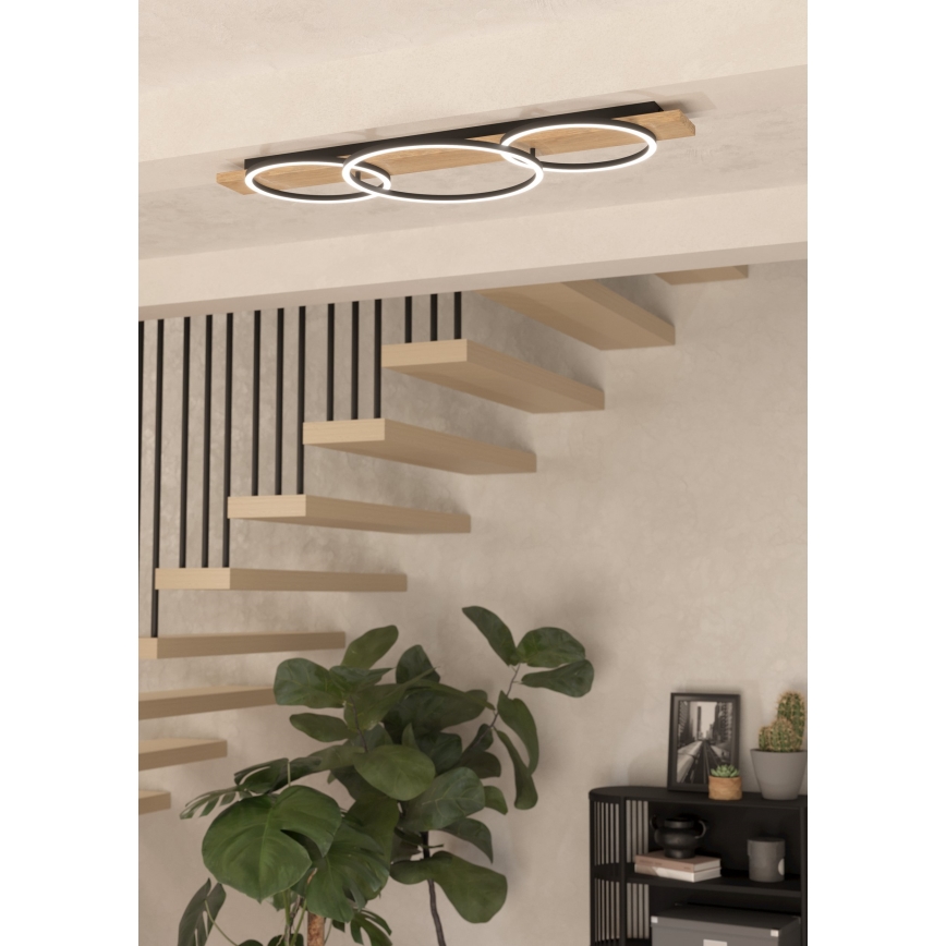 Eglo - LED Stropní svítidlo 3xLED/12W/230V 3000K béžová/černá