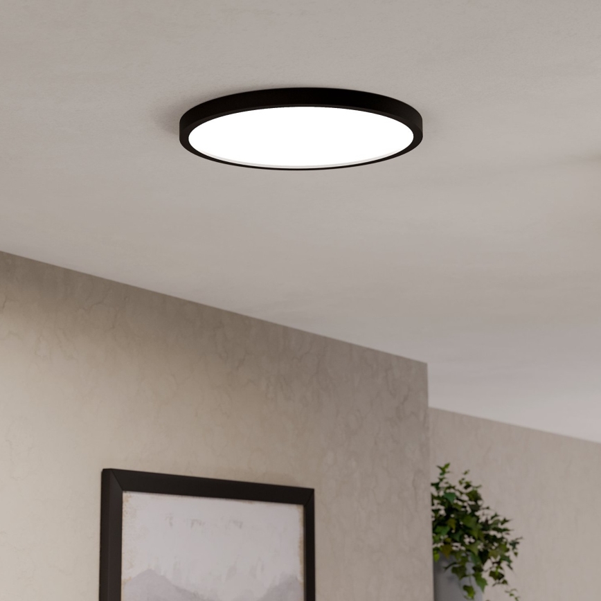 Eglo - LED RGBW Stmívatelné koupelnové stropní svítidlo LED/17,5W/230V 2700-6500K pr. 38,9 cm IP44 černá