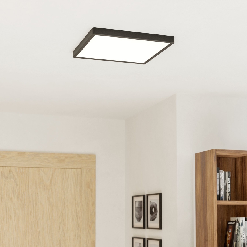 Eglo - LED RGBW Stmívatelné koupelnové stropní svítidlo LED/17,8W/230V 2700-6500K 39x39 cm IP44 černá