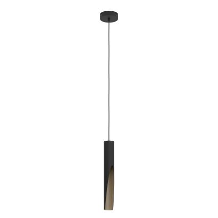 Eglo - LED Lustr na lanku 1xGU10/4,5W/230V 3000K černá/hnědá