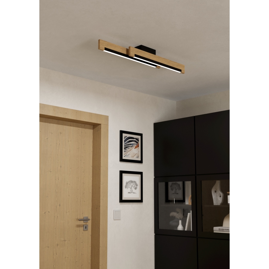 Eglo - LED Stmívatelné stropní svítidlo 2xLED/10W/230V 3000K černá/béžová