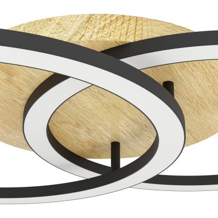 Eglo - LED Stmívatelné stropní svítidlo 2xLED/16W/230V 2700-6500K béžová/černá ZigBee