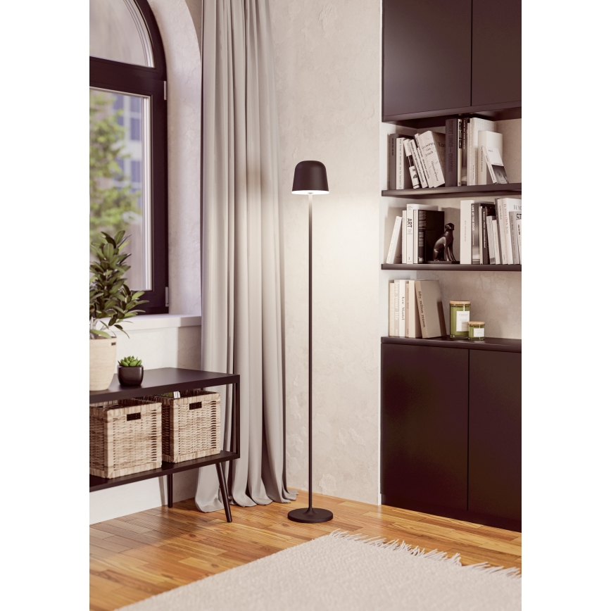 Eglo - LED Stmívatelná venkovní nabíjecí stojací lampa LED/4,3W/5V 2400/3000/4000K IP54 černá