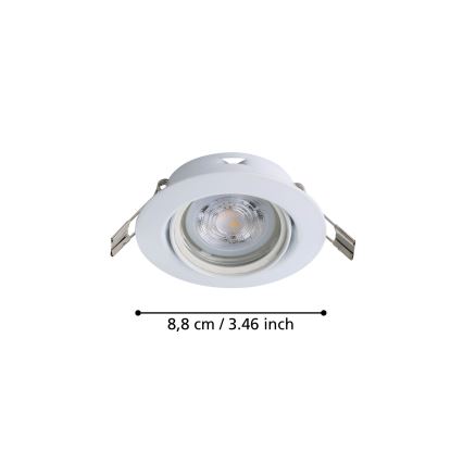Eglo - SADA 3x LED Podhledové svítidlo 1xGU10/4W/230V bílá