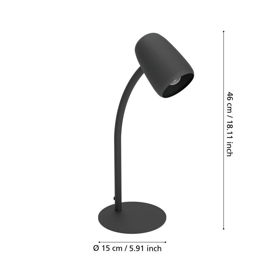 Eglo - Stolní lampa 1xE14/18W/230V černá