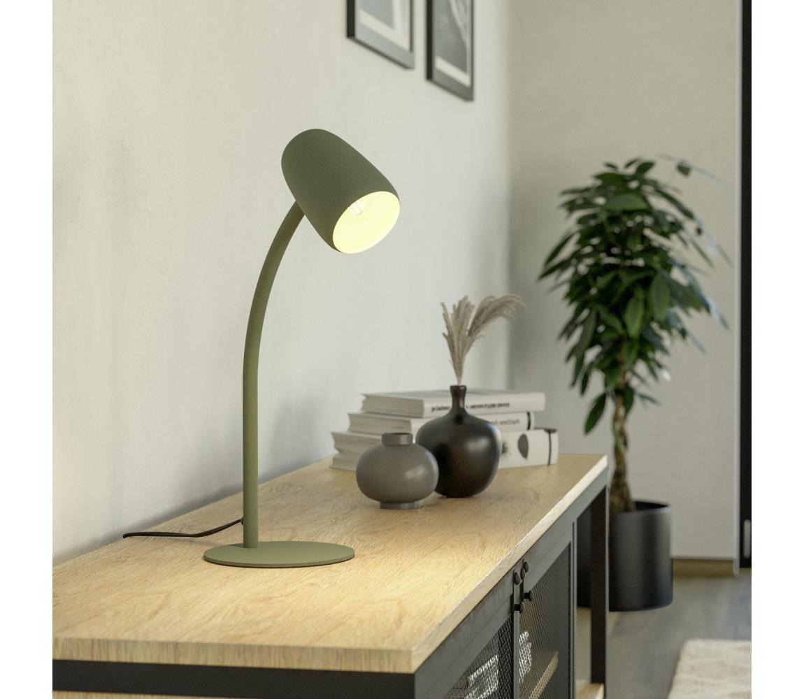 Eglo 901831 - Stolní lampa CARLO 1xE14/18W/230V zelená 901831