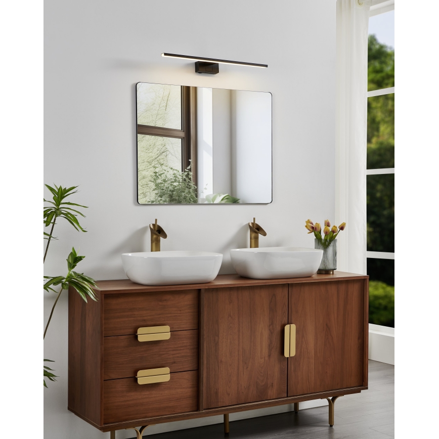 Eglo - LED Koupelnové osvětlení zrcadla LED/10W/230V 3000/4000/6500K 60 cm IP44 černá