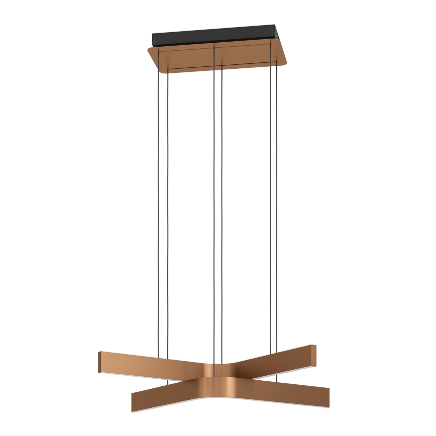 Eglo - LED RGBW Stmívatelný lustr na lanku 2xLED/18W/230V měděná/černá