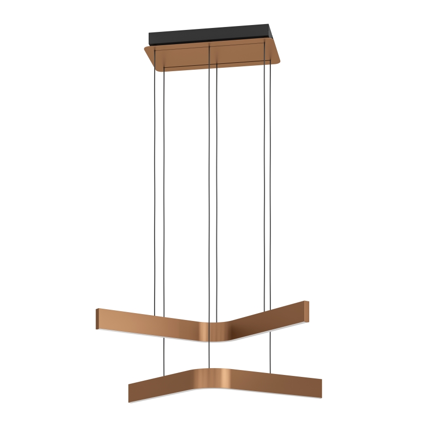 Eglo - LED RGBW Stmívatelný lustr na lanku 2xLED/18W/230V měděná/černá