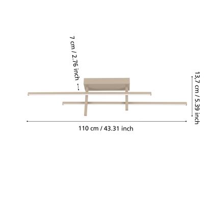 Eglo - LED Stropní svítidlo LED/20W/230V béžová