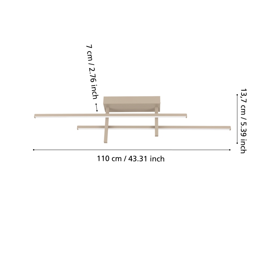 Eglo - LED Stropní svítidlo LED/20W/230V béžová